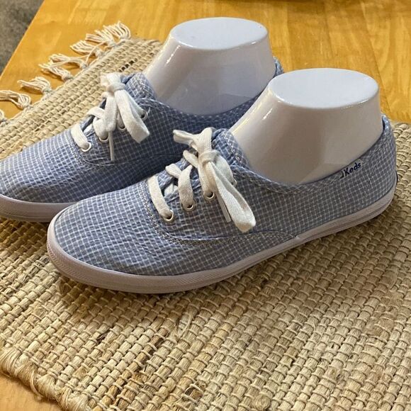Keds sneakers blue white checkerboard 6.5 - Picture 1 of 10